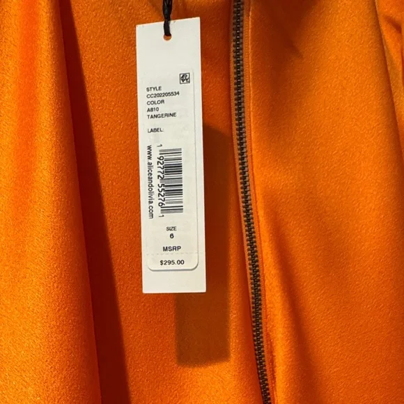 Alice + Olivia Orange Slip Dress - Picture 4 of 5